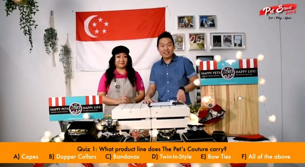 A livestreamed national day segment hosted to camera