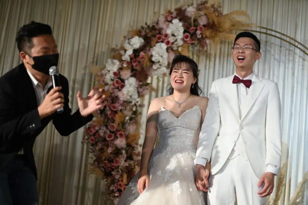 James Yang hosting a corporate function